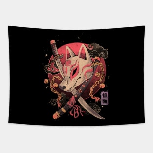 Fox Mask - Aesthetic Oriental Kitsune Gift Tapestry