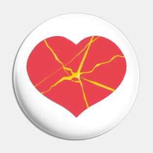 kintsugi heart Pin