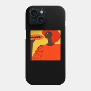 Black girl with papaya Phone Case