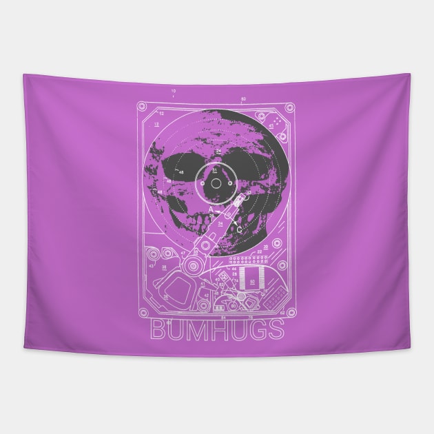 Hard Drive Skull Tapestry by Joodls