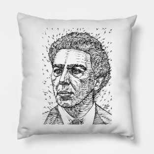 ANDRE BRETON ink portrait Pillow