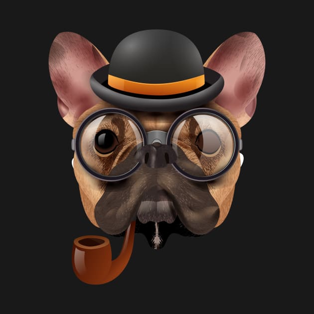 Hipster Bulldog by MaiKStore