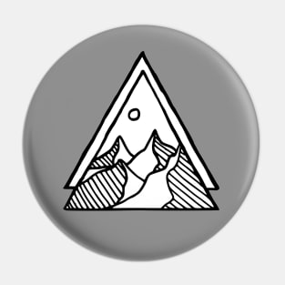 Triangle Mountains Ink Logo Pin