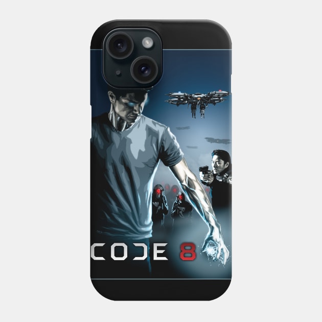 CODE 8 Phone Case by artofbriancroll