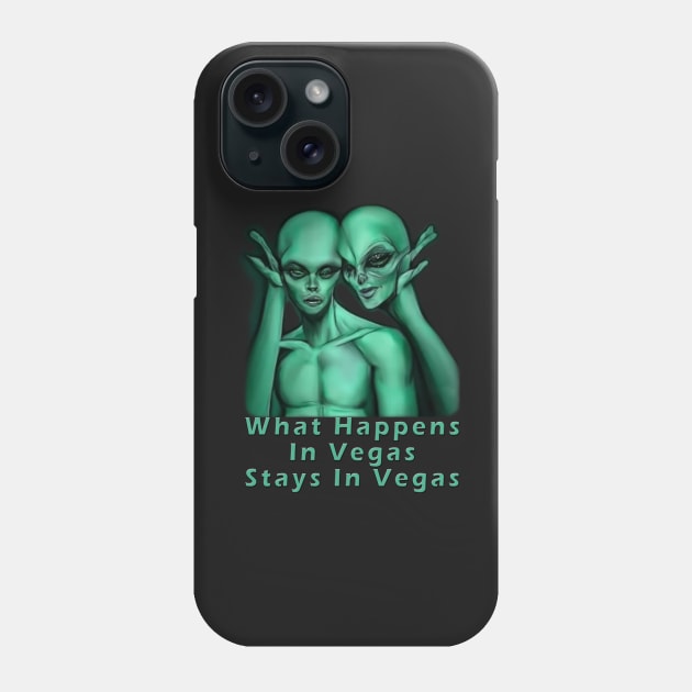 Aliens In Vegas design Phone Case by Pikmi