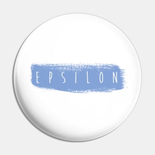 Epsilon Blue Brush Stroke Pin