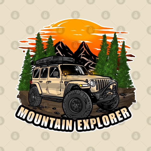 Mountain Explorer Peanut Jeep Wrangler Rubicon by 4x4 Sketch