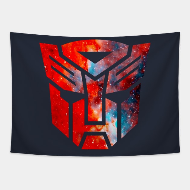 Transformers Galaxy Silhouette Logo Tapestry by Nova5