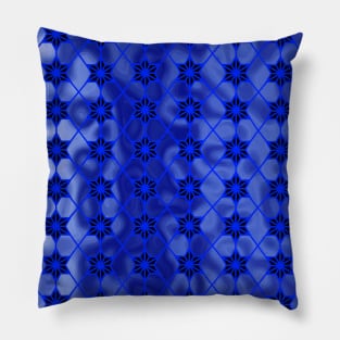 BLUE Stars Geometric Pillow