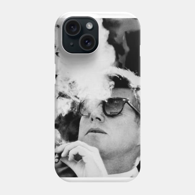 JFK Smoking with Shades | John F. Kennedy With Cigar Phone Case by JimBobDesign