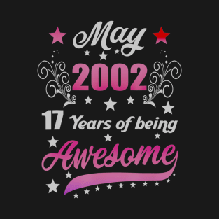 Born in May 2002 18th Birthday Gifts 18 Years Old T-Shirt