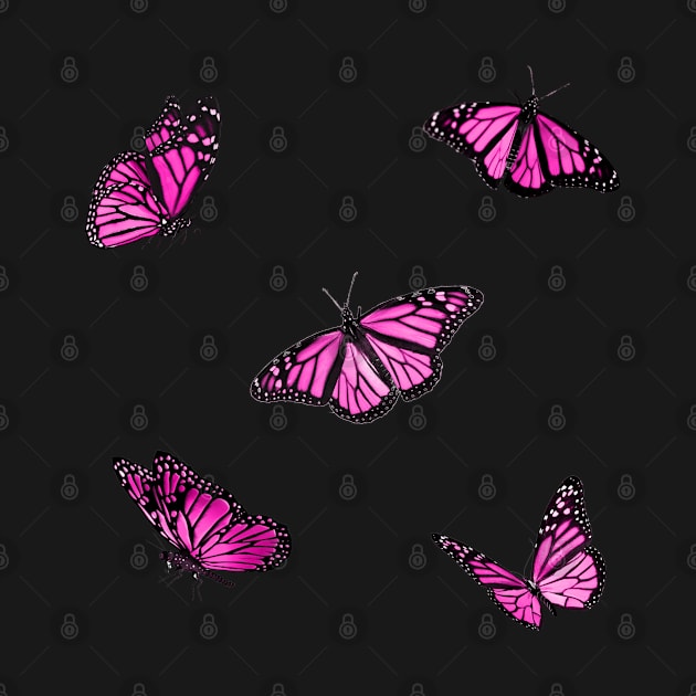 Pink Butterflies Sticker Pack by casserolestan