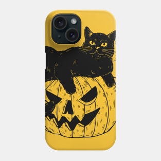 Vintage Jack O Lantern Cat Phone Case