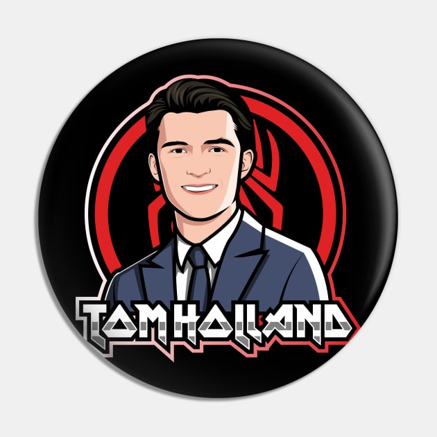 Tom Holland Portrait Pin by distrographic