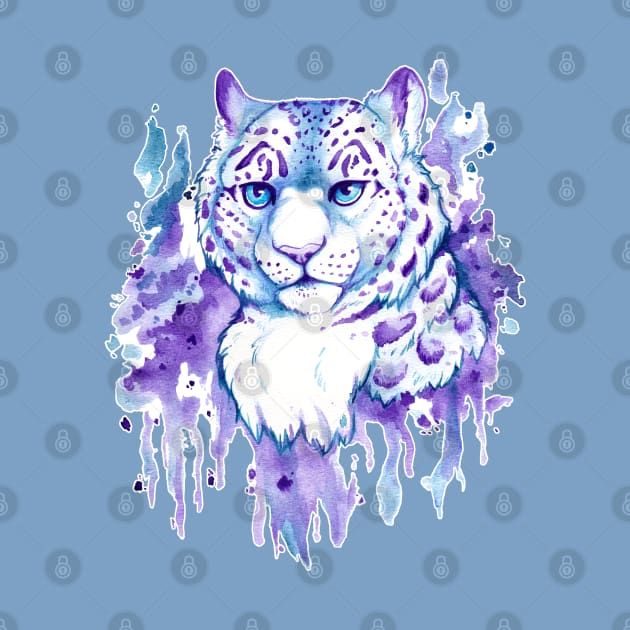 Snow Leopard Drip by TaksArt