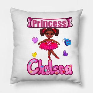 Birthday girl fantasy ballet African American Princess Chelsea Pillow