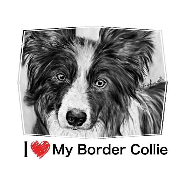 Border Collie Stare by BHDigitalArt