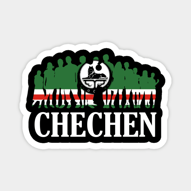 Chechen Flag, Cool Chechnya Family Magnet by Jakavonis