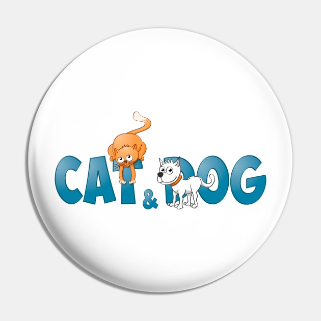 Funny and colorful Cat and dog illustration. Pin by Stefs-Red-Shop