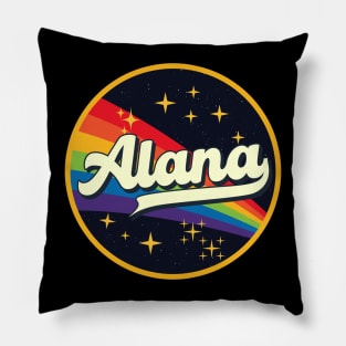 Alana // Rainbow In Space Vintage Style Pillow