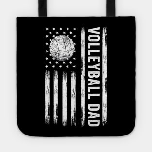 USA Flag Volleyball Dad Volleyball Game Day Vibe Tote