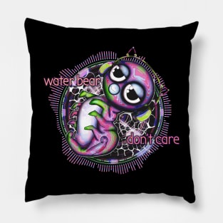 WaterBear Don't Care pink Pillow