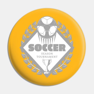 Soccer season tournament trophy Pin