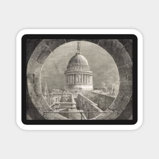 Unusual View of St Paul's Cathedral Magnet