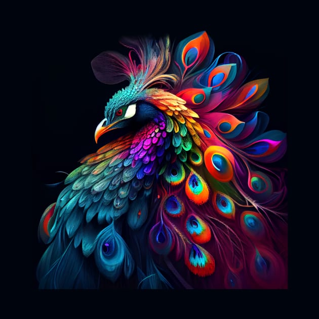 Beautiful peacock artwork by KOTOdesign