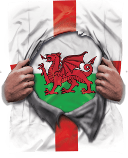 Wales Flag English Flag Ripped - Gift for Welsh From Wales Magnet