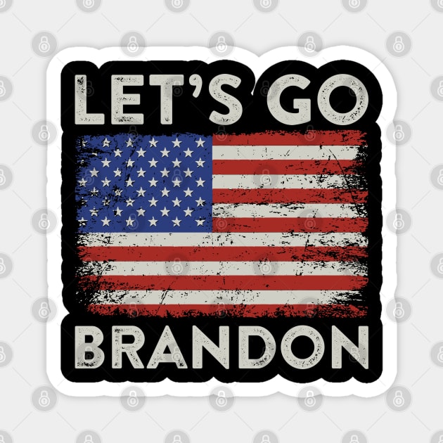 Let's go Brandon American Flag Magnet by Chunroderic8123