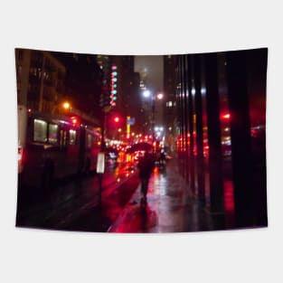 rainy manhattan Tapestry