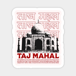Taj Mahal - Agra India Hindi Magnet