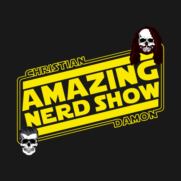 Disover Yellow Amazing Nerd Show Skull Logo - Amazing Nerd Show - T-Shirt