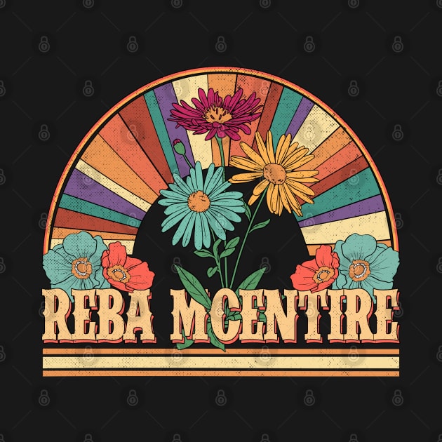 Reba Flowers Name McEntire Personalized Gifts Retro Style by Dinosaur Mask Store