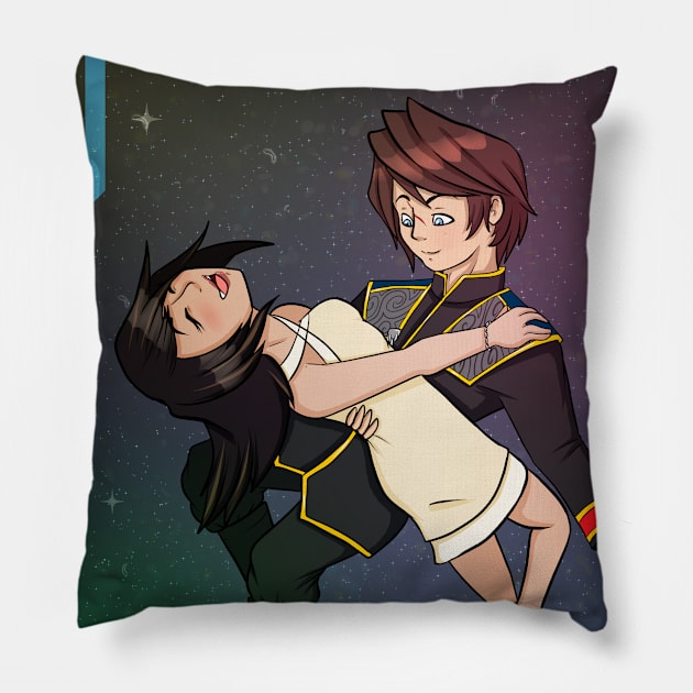 Night Waltz Pillow by SalwaSAlQattan