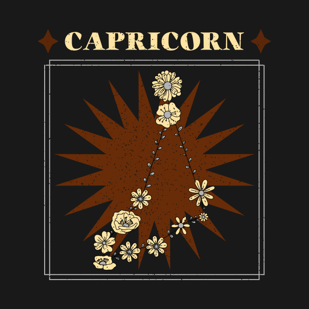 Floral Zodiac: Astrology Sign Capricorn by fallingspaceship