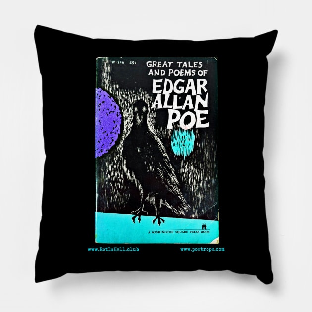 GREAT TALES And POEMS Of EDGAR ALLAN POE Pillow by Rot In Hell Club