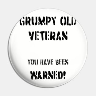 Grumpy Old Veteran Pin