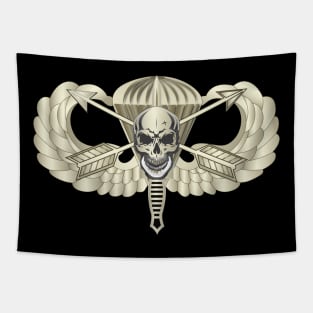 Basic Airborne w Crossed Arrrows Dagger Skull Tapestry