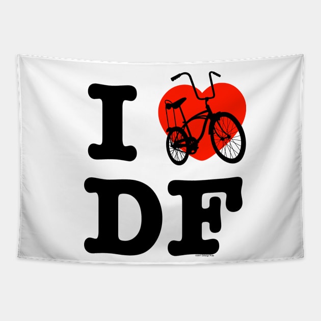 I Love Cycling DF 2 / Yo Amo andar en Bicicleta en el DF 2 / Chilango Pride / Orgullo Chilango Graphic Tapestry by chilangopride