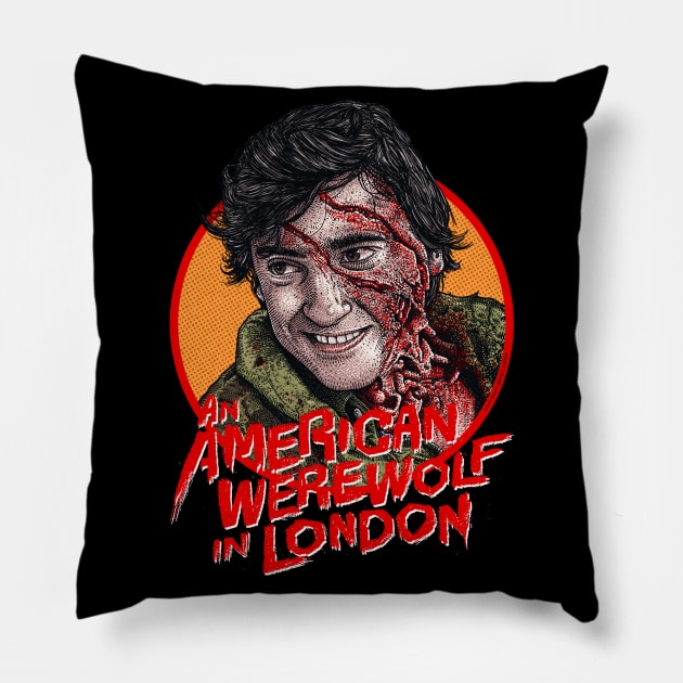 An American werewolf In London Pillow by PeligroGraphics