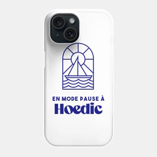 Hoedic in pause mode - Brittany Morbihan 56 Sea Holidays Beach Phone Case