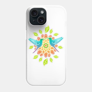 Flower and Hummingbirds Phone Case