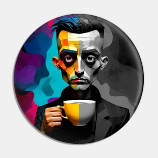 Morning Coffee - Colorful and Artistic Design Pin