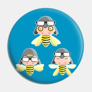 Flying Bees Pin