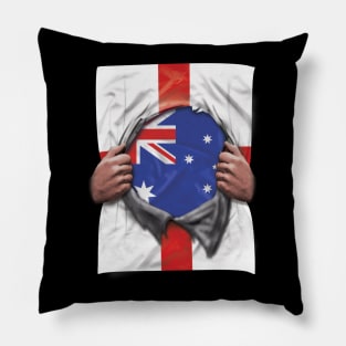 Australia Flag English Flag Ripped - Gift for English From Australia Pillow