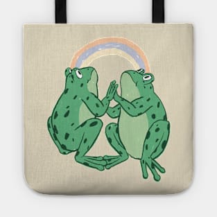 frog rainbow Tote