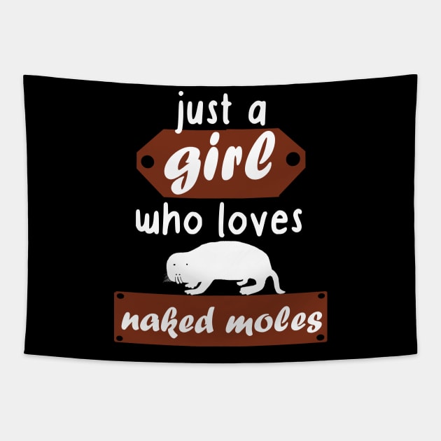 Girl Loves Naked mole naked mole rat women gift Tapestry by FindYourFavouriteDesign