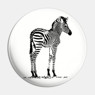 Charming Zebra Foal | African Wildlife Pin